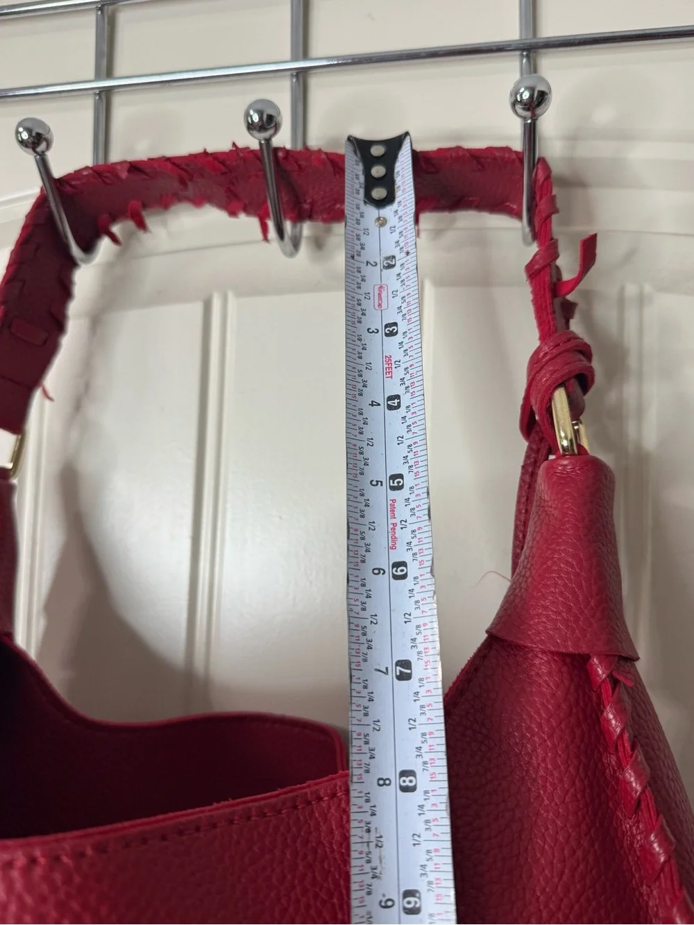 2/for $20 🪩 Fringed Red Pebbled Hobo Shoulder Bag - Mark & Hall